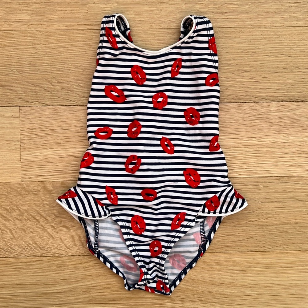 EPK Baby Girl's Striped Swimsuit Size 18M